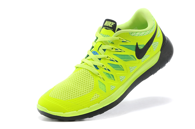 Nouveau Nike Free 5.0 plus les hommes verts de chaussures de course noir (4)